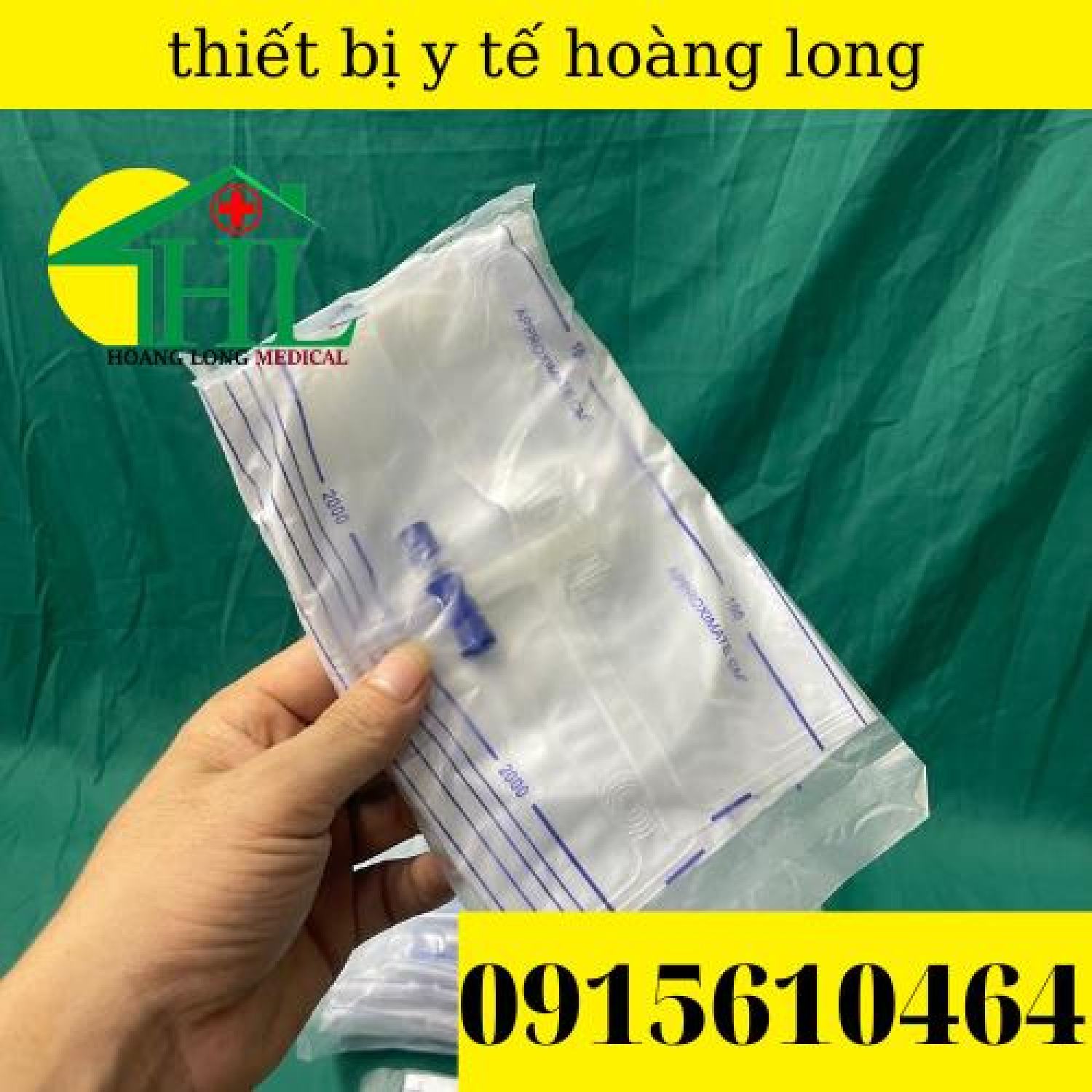 [Bán lẻ] Túi đựng nước tiểu van ngang y tế