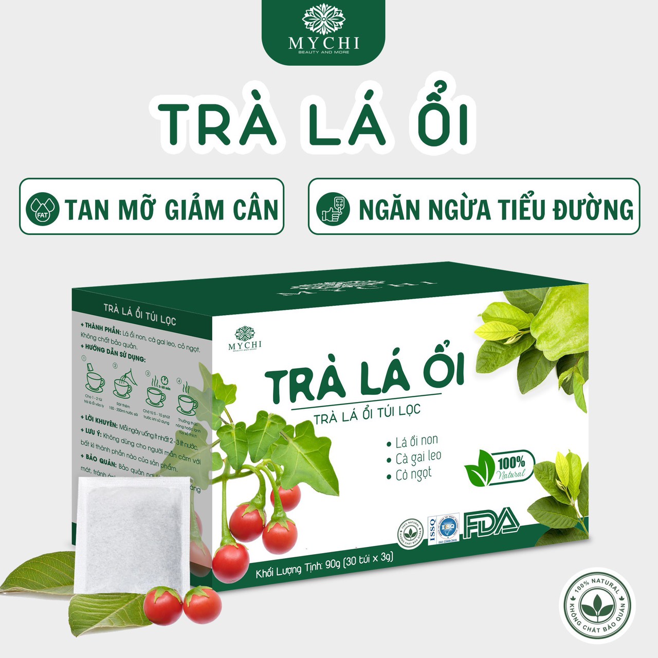 TRà Lá Ổi Mychi Chính Hãng giảm cân tan mỡ và ngừa mỡ máu