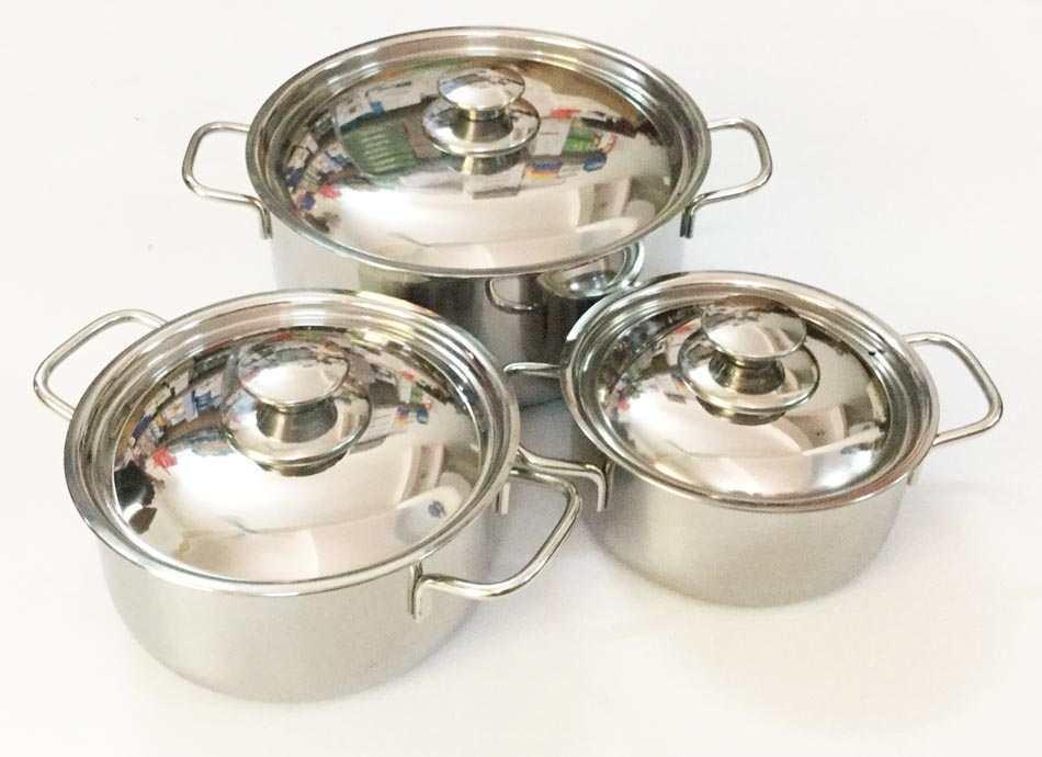 Bộ 3 Nồi Inox Sharp Cao Cấp Dùng Được Bếp Từ Siêu Đẹp - Sáng Bóng [189A199]