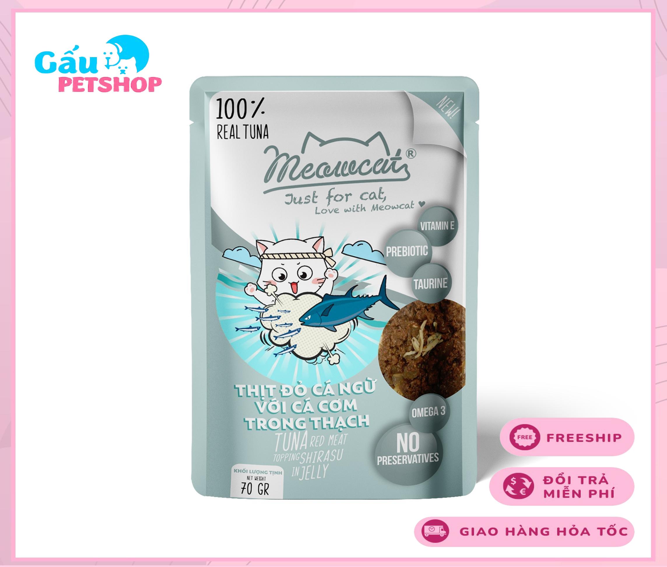 Thức ăn Pate MeowCat cho mèo gói 70g (COMBO 12 GÓI)