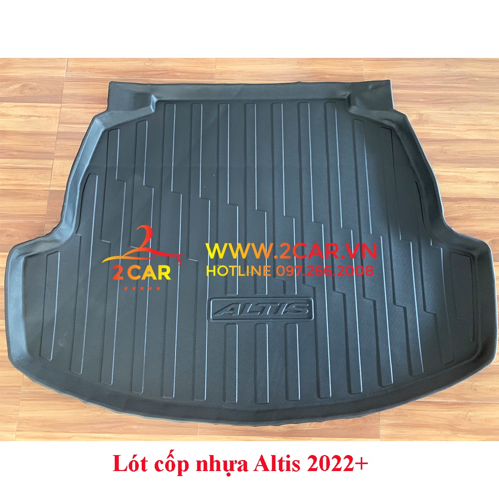 Lót cốp xe Toyota Altis đời 2022- 2023 chất liệu Nhựa dẻo không mùi, không thấm nước, dễ vệ sinh