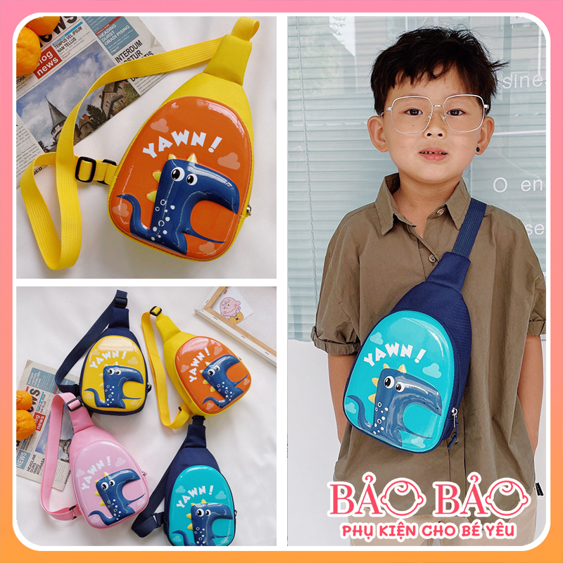 Balo đeo chéo thời trang cho bé hình khủng long