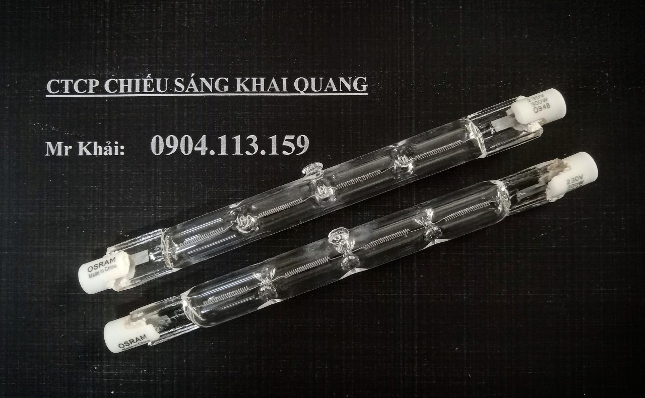(Sale) Set 2 bóng đèn halogen đũa 300W hãng Osram