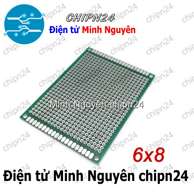 [1 tấm] Testboard 2 mặt Thủy tinh 6x8cm (Board đồng đục lỗ PCB, Testboard cắm hàn) - HH003576
