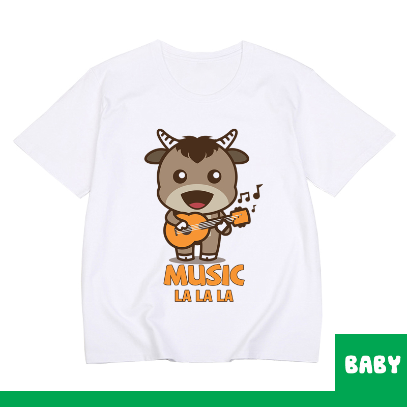Áo thun bé trai, áo bé trai  CHÚ TRÂU ĐÁNH ĐÀN cute dễ thương chất vải cotton Hàn Quốci êm, dễ chịu BTBB9 THƯƠNG HIỆU LAVIESHOP