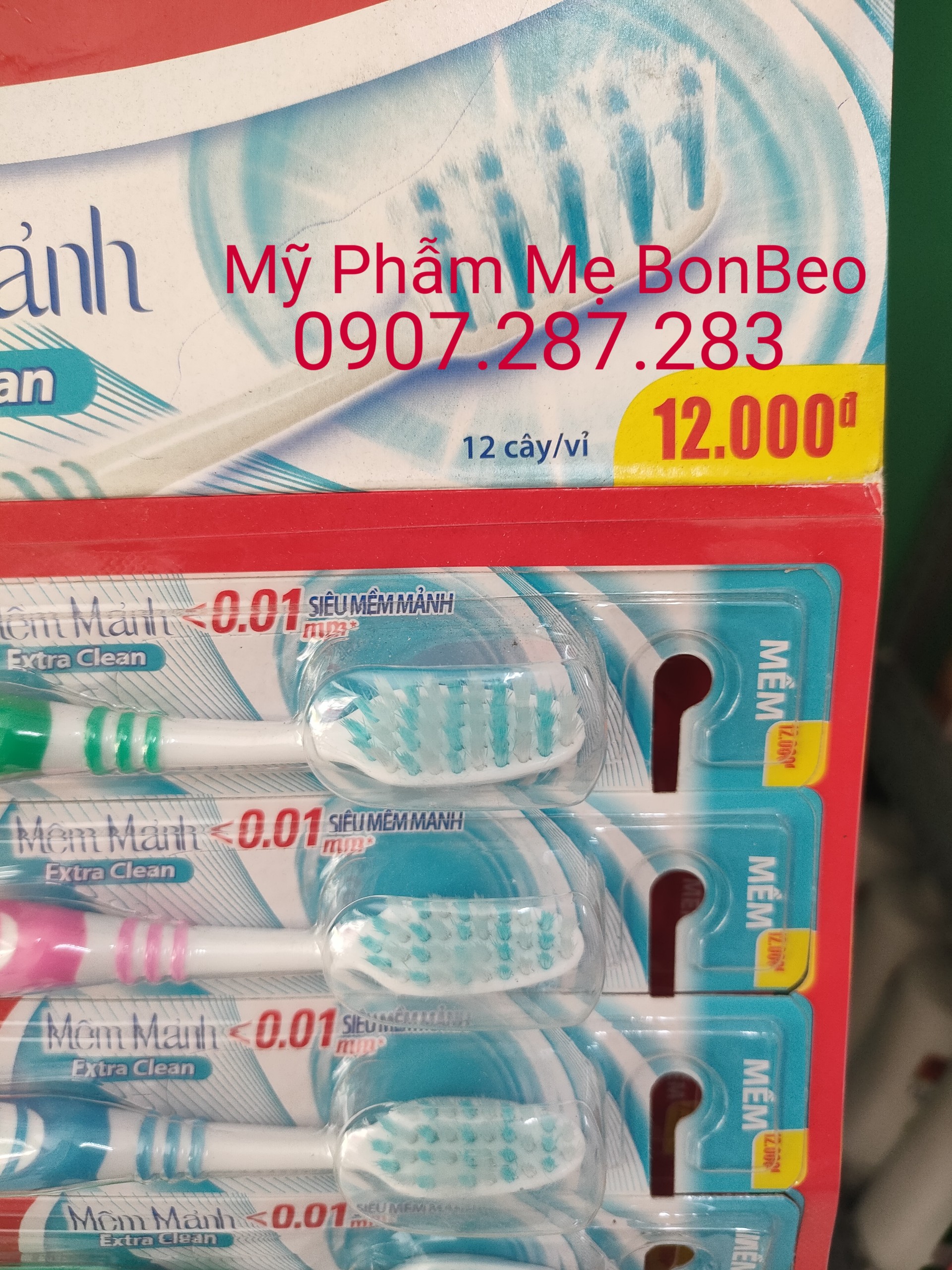 Bàn chải Colgate Mềm Mảnh Extra Clean 0.01mm (Loại 12k)