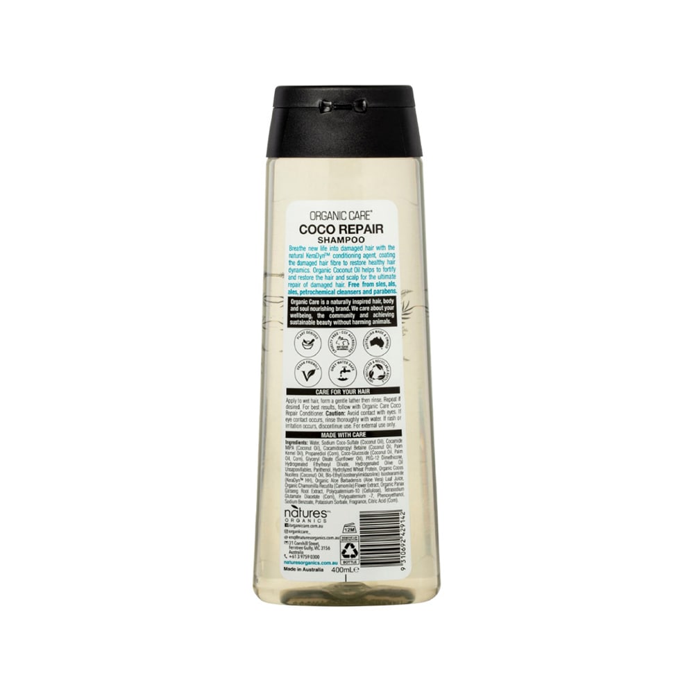 Dầu Gội Organic Care Coco Phục Hồi Tóc Hư Tổn 400ml