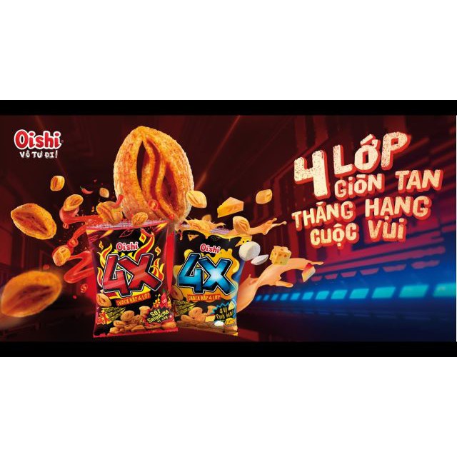 Snack Bắp 4x Vị Cay Oishi 40g