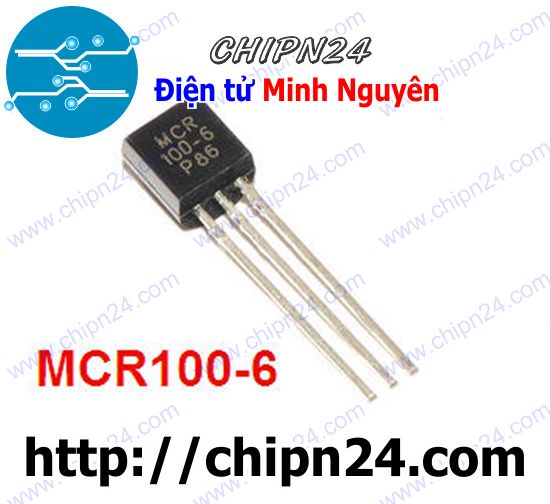 [10 con] (KT1) Triac SCR MCR100-6 TO-92 0.8A 400V (MCR100)