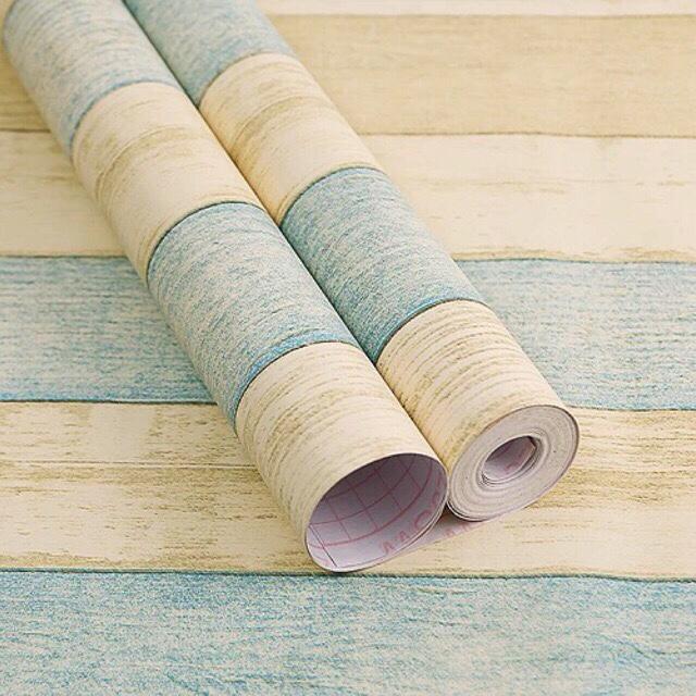 10 Mét Giấy Dán Tường, Khổ 45CM Rộng Decal PVC Trang Trí ( có keo ) - giả gỗ hiện đại CB0011