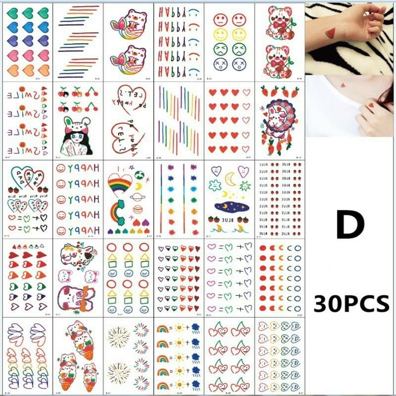 Combo 30 tấm hình xăm dán Mini dễ thương giá rẻ