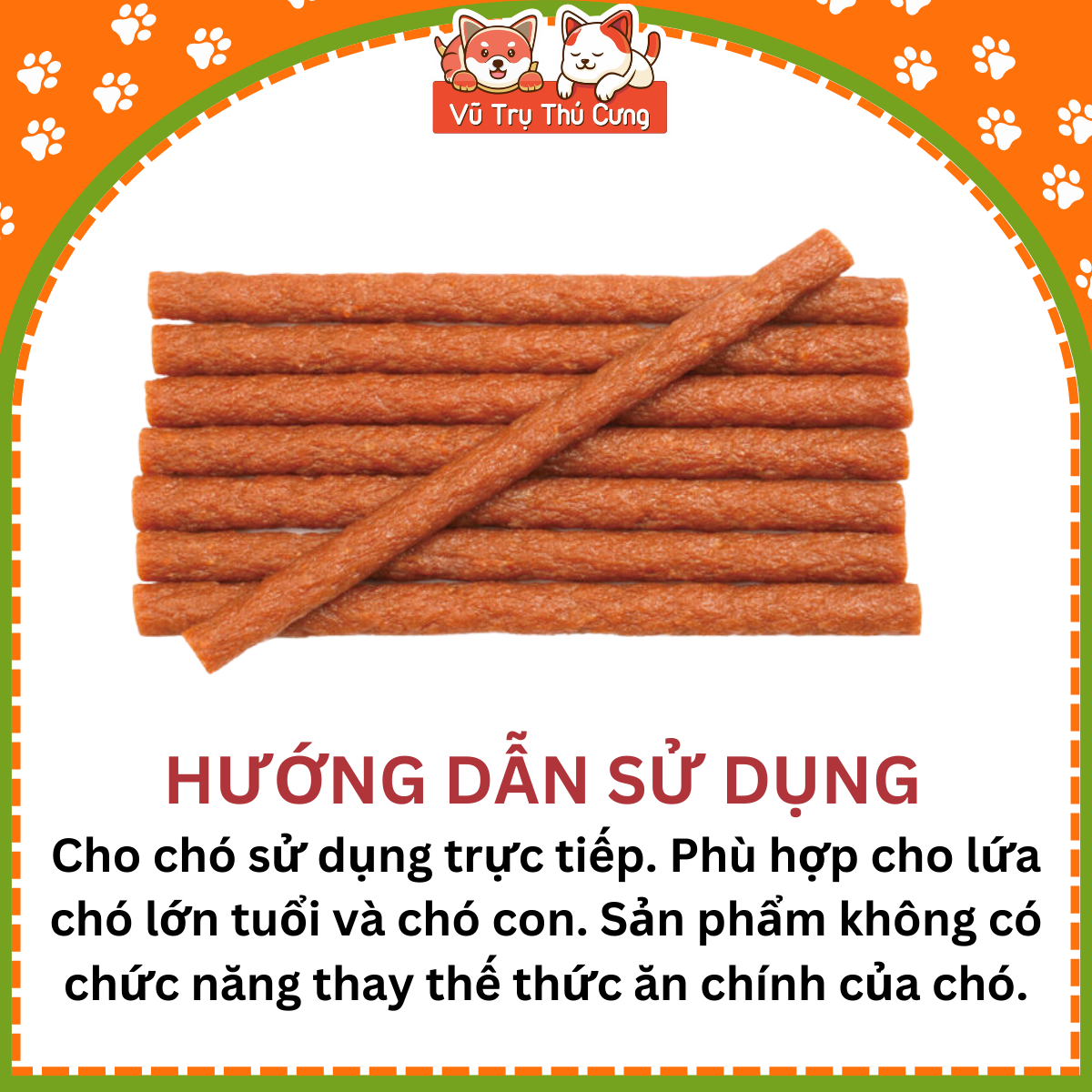 Snack Que thưởng cho chó Wanpy vị cá hồi 100g