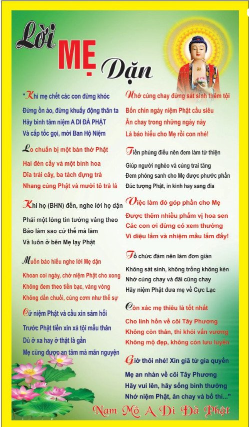 TRANH DÁN TƯỜNG LỜI MẸ DẶN KÍCH THƯỚC A0, A1