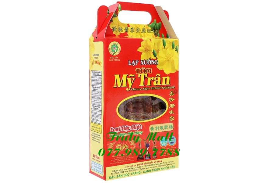 Combo 1Kg (02 Hộp) Lạp Xưởng Tôm Mỹ Trân