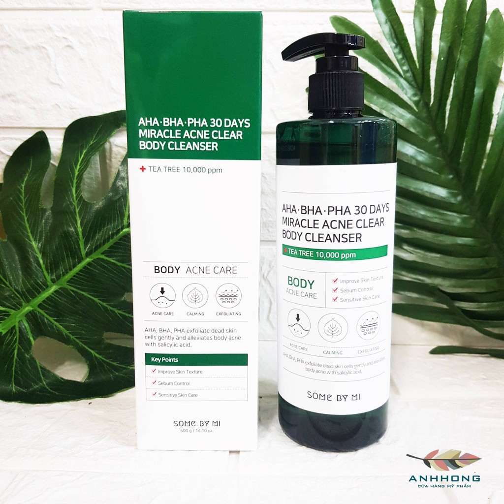 Sữa tắm mụn lưng, body Some by mi AHA.BHA.PHA 30 Days Miracle clear body cleanser 400g