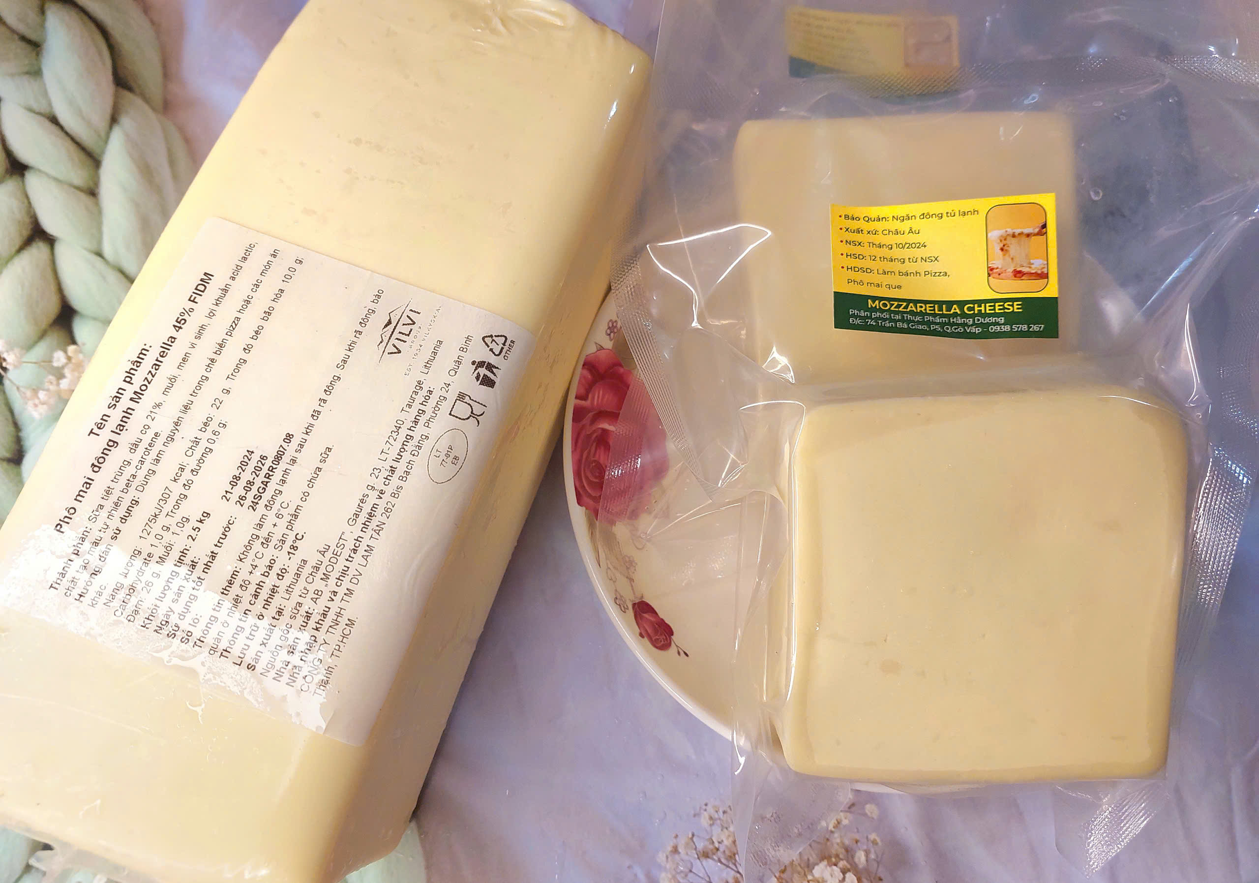 500g PHÔ MAI MOZZARRELLA ( chỉ giao tại sài gòn)_Monhi_Food