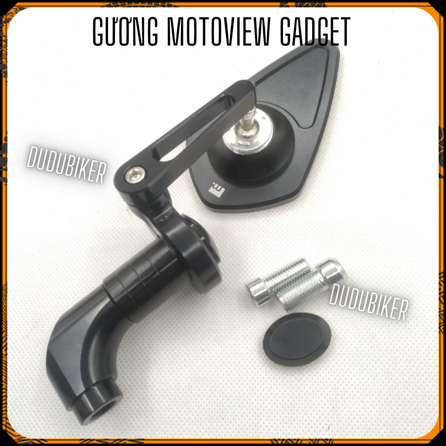 Gương 5 cạnh moto gadget mview mẫu lá chân vát 744, Gương, kiếng chiếu hậu M.view moto gadget mẫu vát chân 744 5 cạnh chống chói hàng xịn cho các loại xe máy,