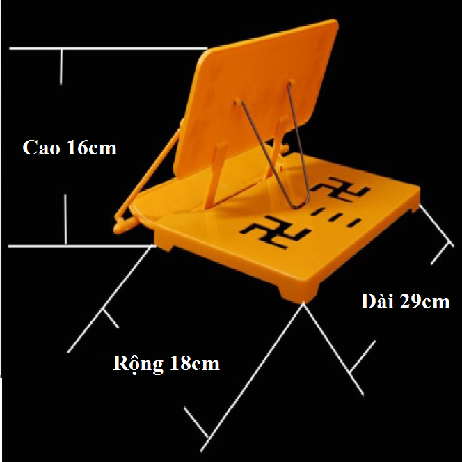 Kệ kê sách, đọc sách,tụng Kinh 29*16cm(giá đỡ có thể gập lên xuống)