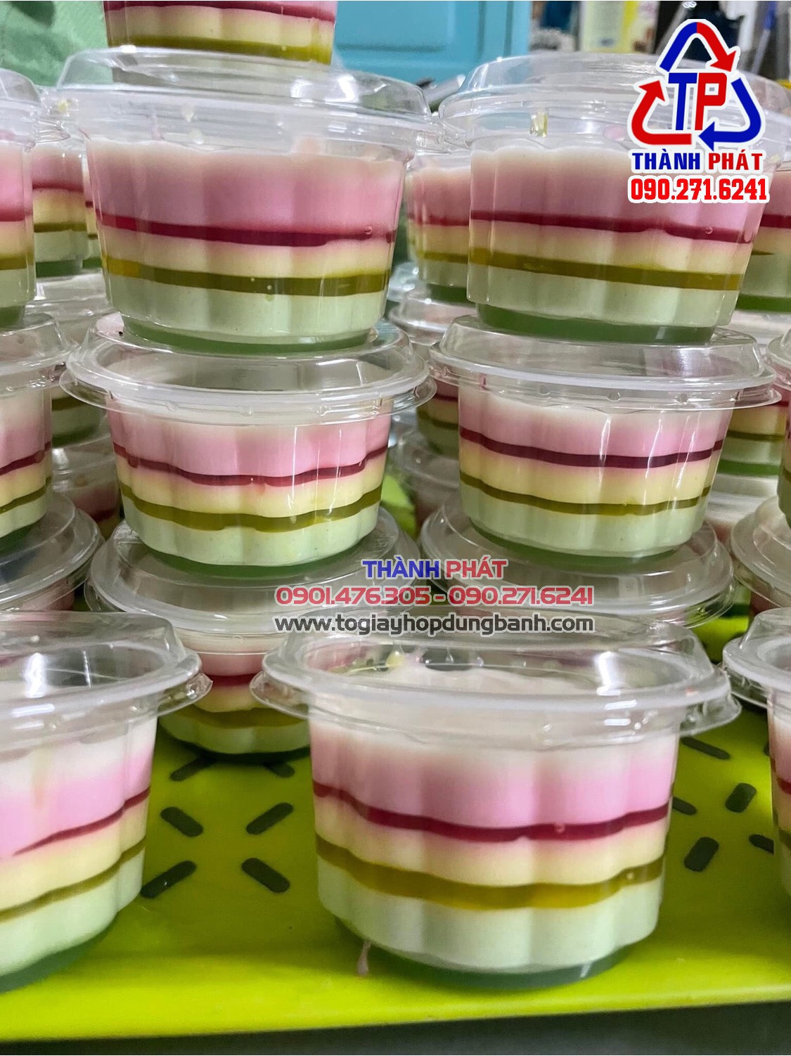 100 Ly rau câu 110ml chịu nhiệt - đựng pudding - ly bông mai lớn