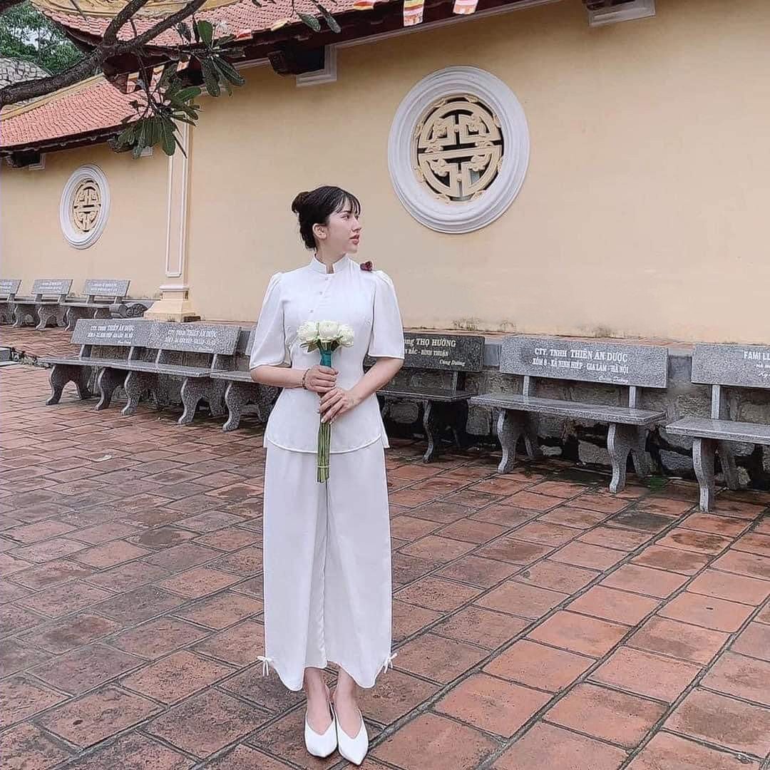 [HCM]SET ĐỒ LAM ĐI CHÙA THÊU BƯỚM NỔI BẬT
