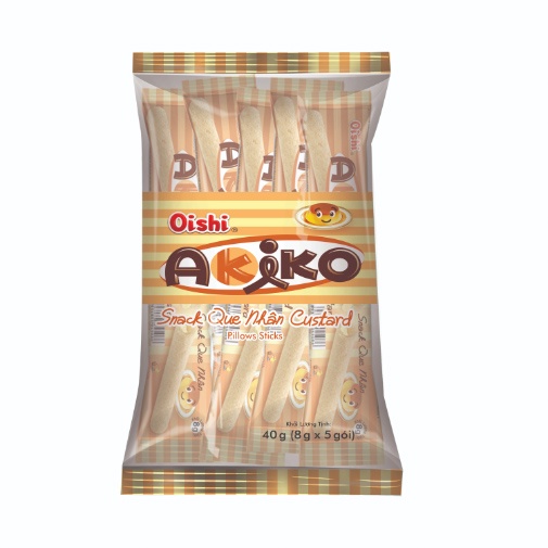 Bánh snack que có nhân Oishi Akiko các vị gói 160g 20 que