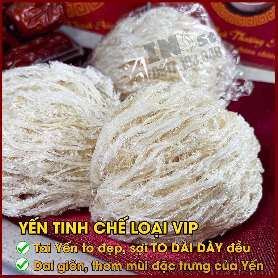 Yến tinh chế sợi dài + chân yến tinh chế _ yến tinh chế nguyên chất 100% - yến sào khánh hòa inest