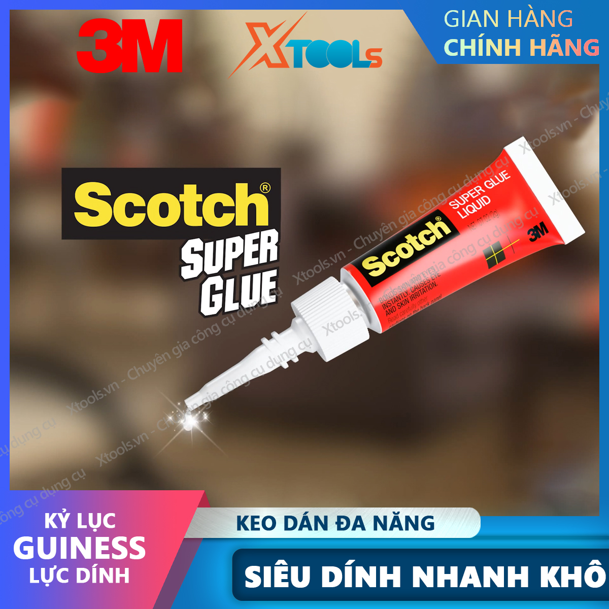 Keo dán đa năng siêu dính 3M AD113 Super Glue 2g giày dép thuỷ tinh gốm sứ đồ thủ công mỹ nghệ gỗ kim loại cao su