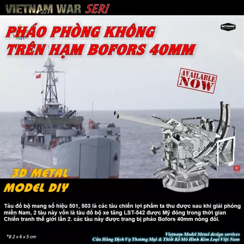 Mô Hình Xe Pháo Bộ Binh (Kim loại lắp ghép 3D)