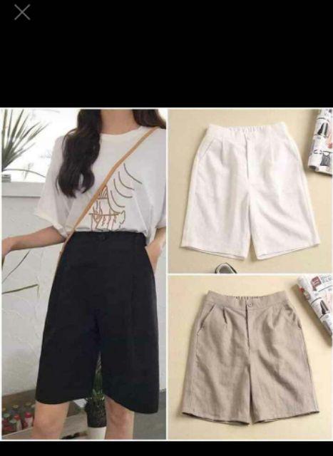 Quần short Đũi Xước Hàn 1 khuy chất đẹp..