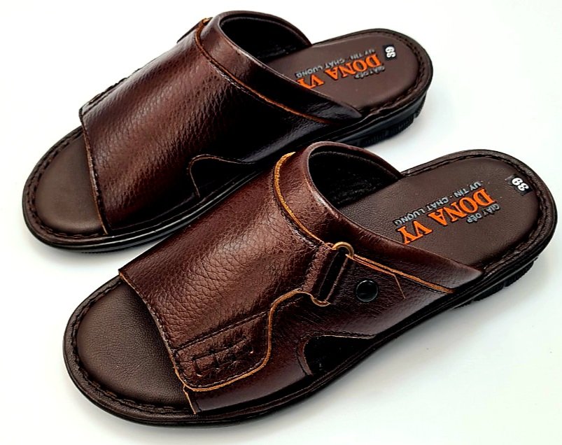 DÉP DA BÒ NAM 100% DA BÒ CAO CẤP SHOP KINSON