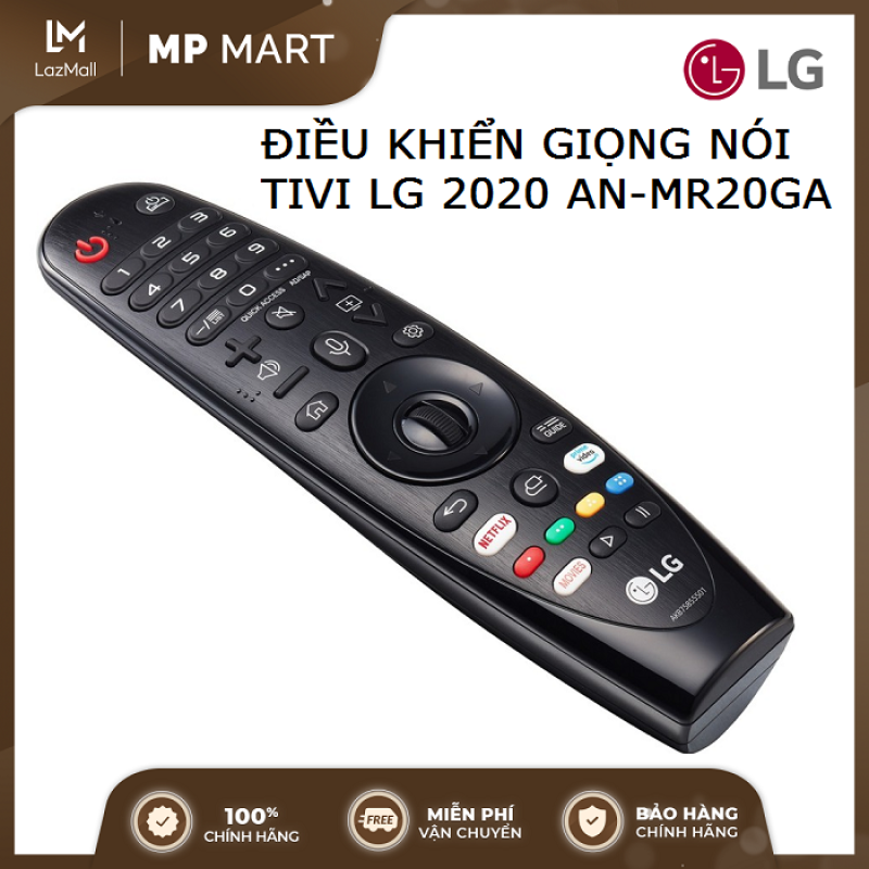 Bảng giá Điều khiển tivi LG giọng nói 2020 MR20GA dùng cho tất cả các dòng tivi LG 2016, 2017, 2018, 2019, 2020 - Hàng mới chính hãng Fullbox LG
