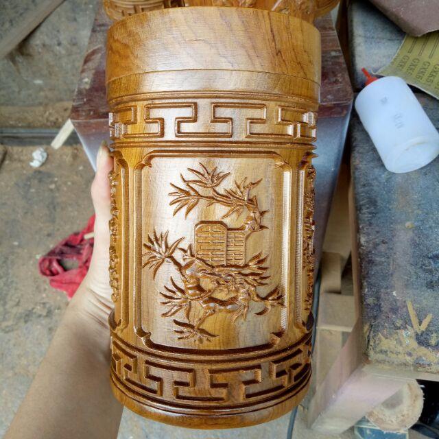 Hộp Đựng Chè Gỗ Bách Xanh Cao Cấp