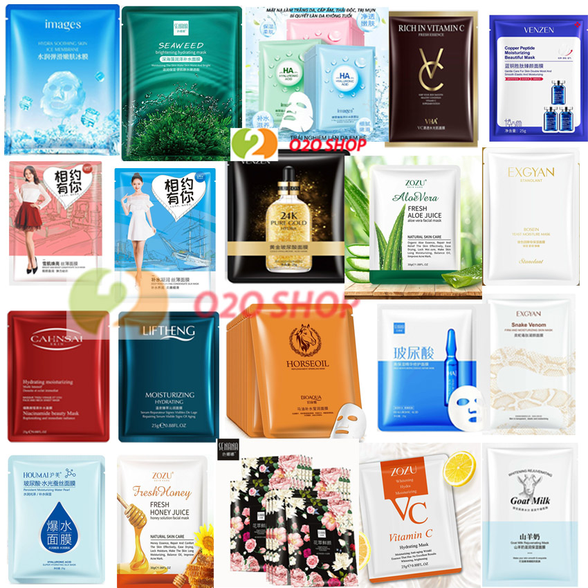 Mặt nạ trắng da cấp ẩm tái tạo da ( 50 miếng phối nhiều mẫu)