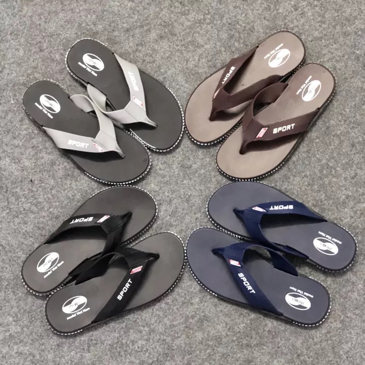 Dép kẹp xỏ ngón nam nữ quai Sport đúc PU cao su mềm dẻo đi mưa chống trơn iDEP DL020