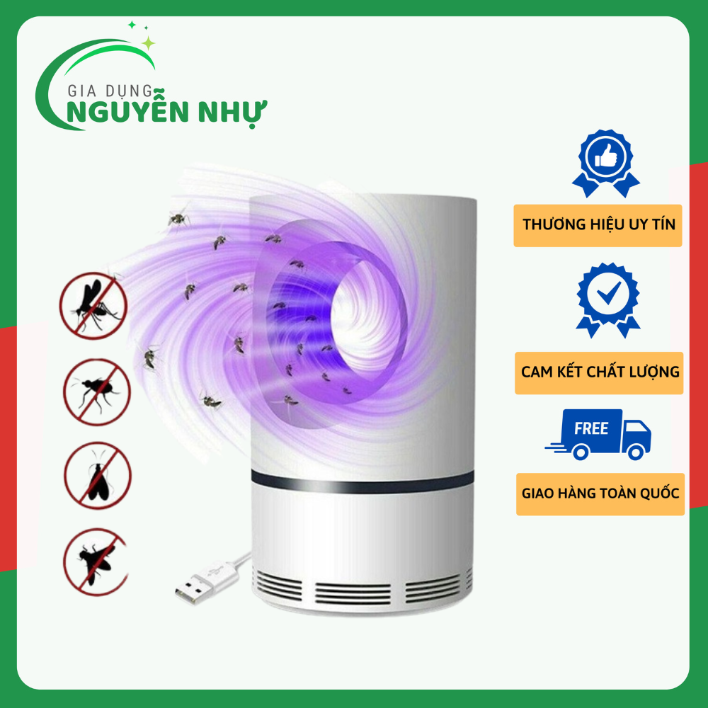 Đèn Bắt Muỗi Siêu Tốc 5W Có Quạt Hút Và Đèn Led