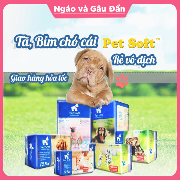 Bỉm cho chó mèo Pet Soft 12 chiếc size XS (2-4kg)