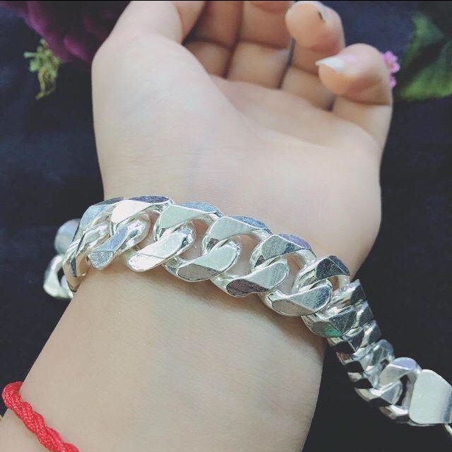 [HCM]LẮC TAY NAM BẠC khoá Hình S