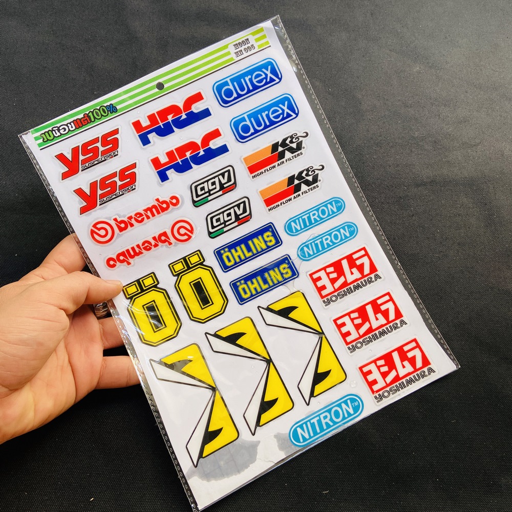 [HCM]TẤM TEM DẬP NỔI NHIỀU LOGO CÁC HÃNG XE MẪU MẮT CÚ DUREX OHLINS TRANG TRÍ XE SIÊU CHẤT