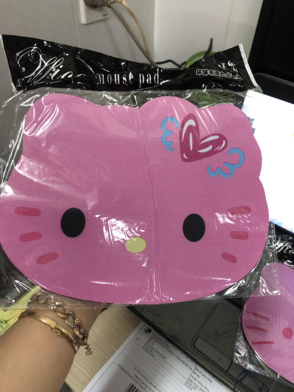 Bộ chuột có dây và miếng lót kitty, mẫu trái tim