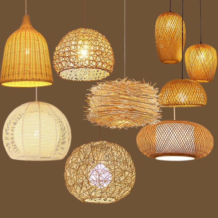 [ HẠ GIÁ ]Đèn thả mây tre đèn mây tre đèn lồng tre đèn tre mã a01