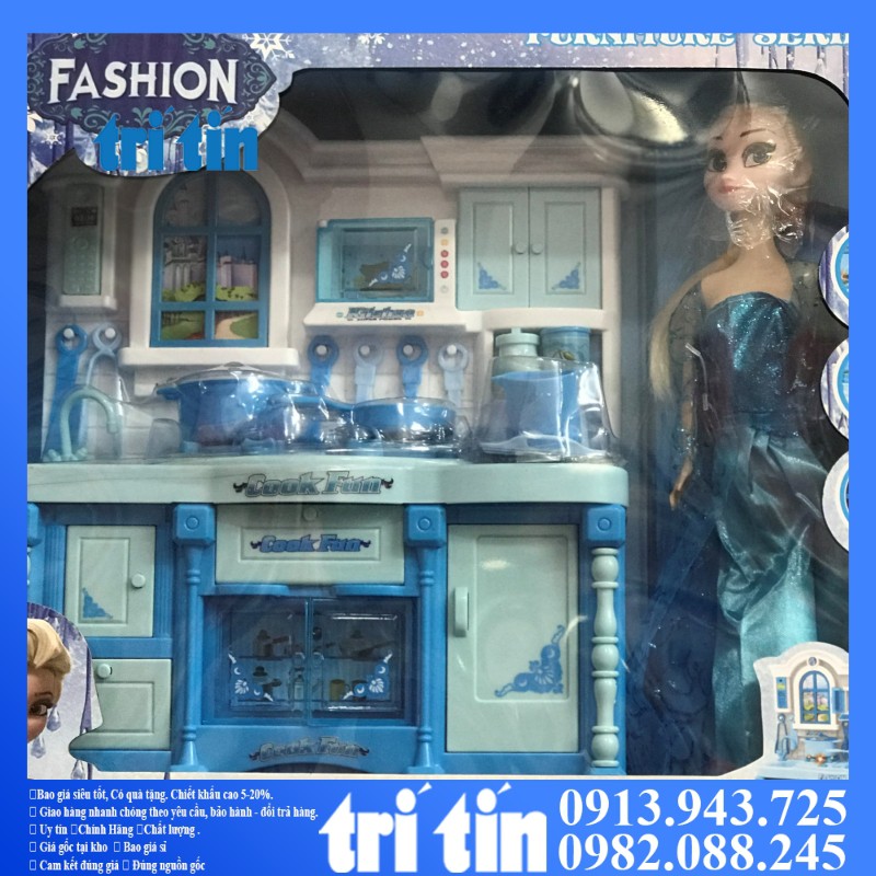[HCM](Hàng y hình đẹp) Bộ nhà bếp công chúa elsa cho bé.