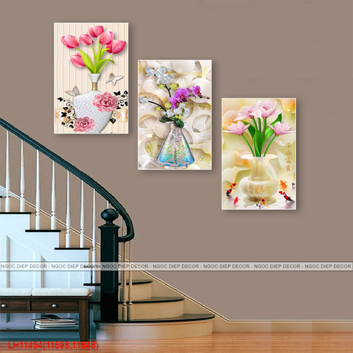 Tranh dán tường Cầu Thang 3D - Tranh décor phòng khách, phòng ngủ phong cách hiện đại