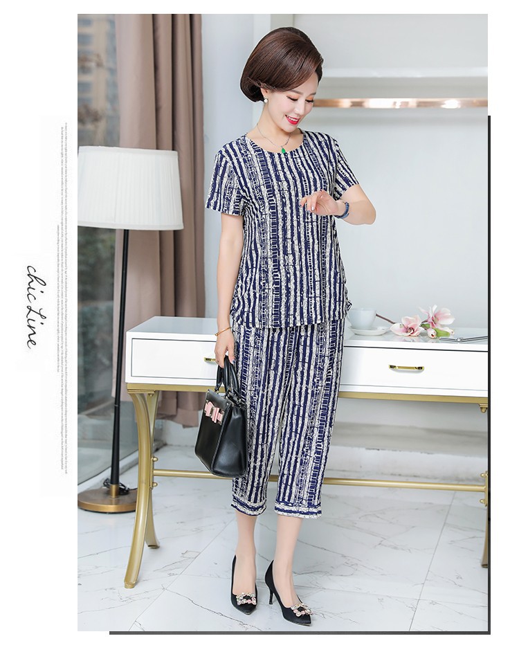 Bộ mặc nhà thun lạnh trung niên cực mát