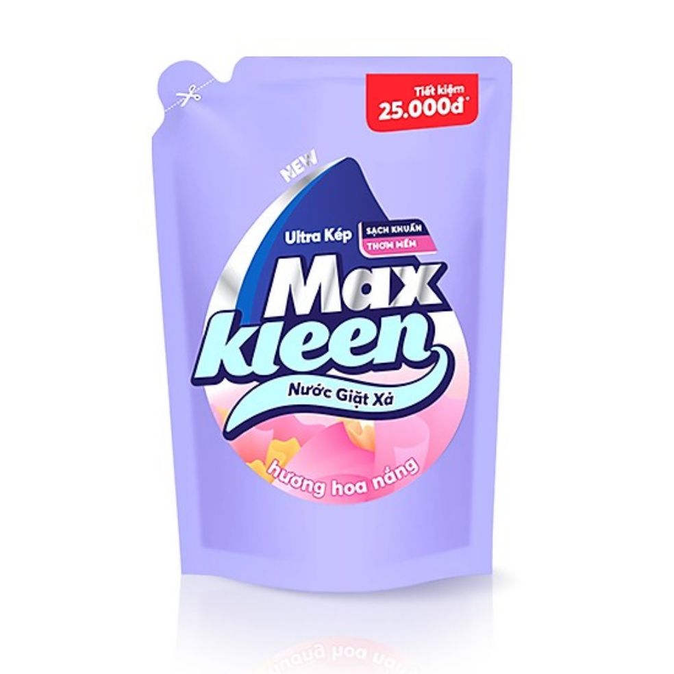 [HCM]túi nước giặt xả maxkleen hương hoa nắng 24kg