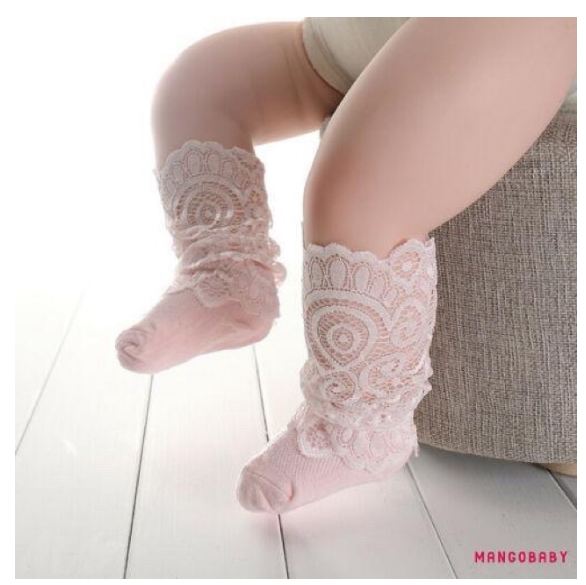 [HCM]Tất ren xinh dài tới gối cho bé