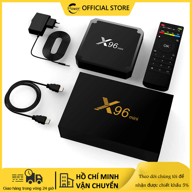 Vận chuyển nhanhAndroid TV box X96 Mini Ram 4G Rom 64GB ANROID 11.0 4K Amlogic X96 mini 5G