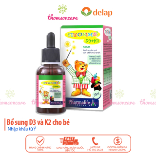 Siro Fitobimbi D3+ K2 bổ sung vitamin D3 vitamin k2 tăng cường hấp thụ thumbnail