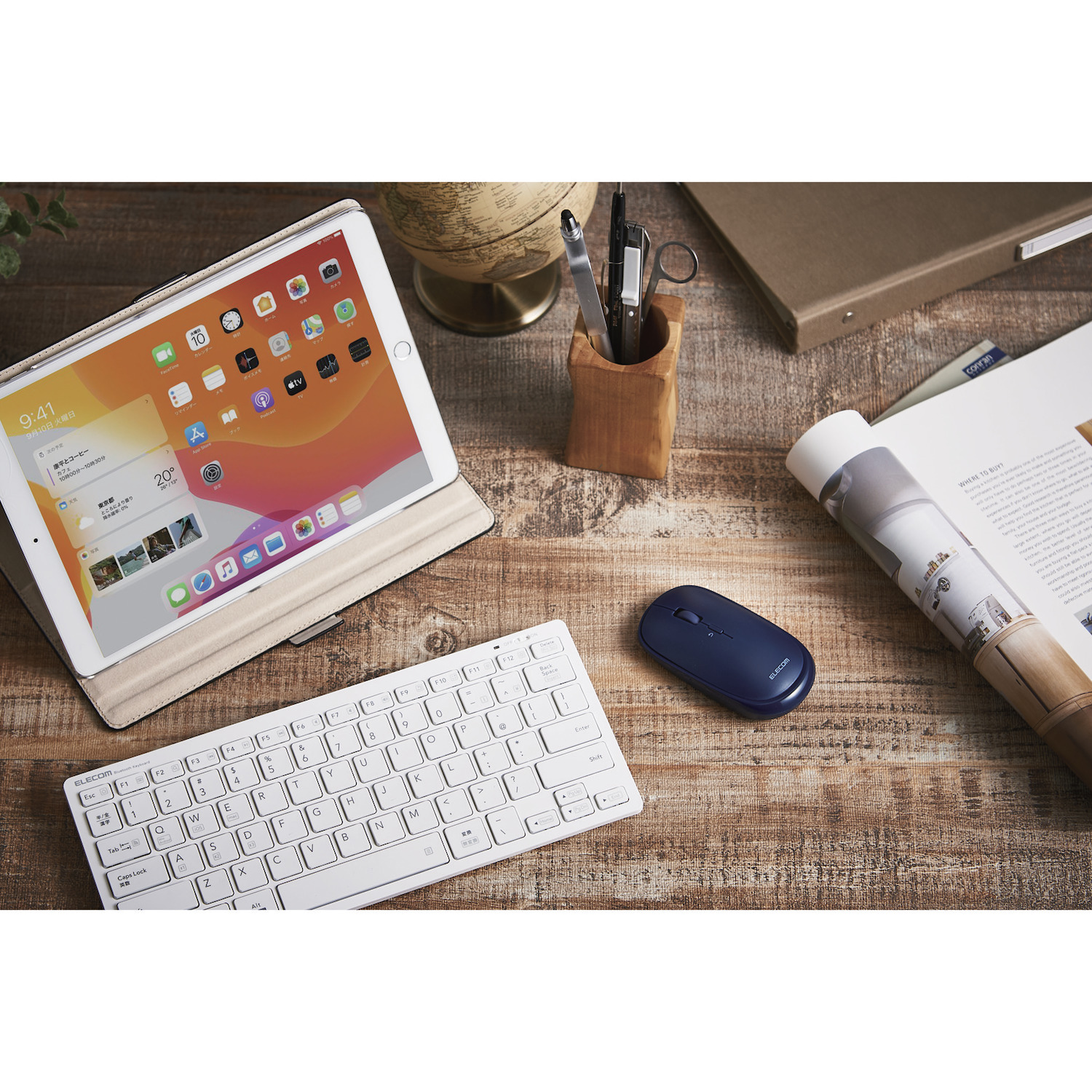 ELECOM m-tm10bb Bluetooth wireless mouse silent ultra-thin blueled battery 1.5 year (blue)
