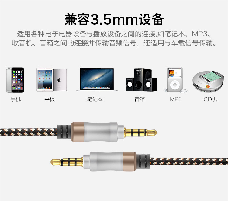 Dây Cáp Audio ( Cap Kết Nối Âm Thanh) 3.5 - 3.5mm Dài 2m ( Phát Nhạc, Thu Âm Từ Các Thiết Bị Hỗ Trợ Cổng 3.5mm )