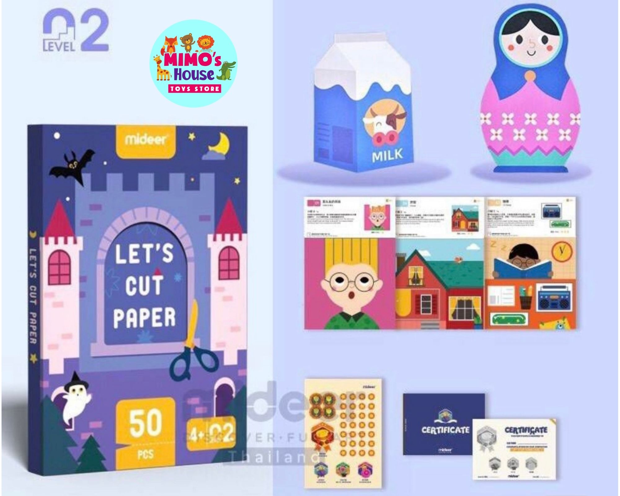 TRÒ CHƠI CẮT DÁN THỦ CÔNG – LET’S CUT PAPER - MIDEER